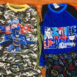 SET OF 2 JUSTICE LEAGUE fleece cotton size 10-12